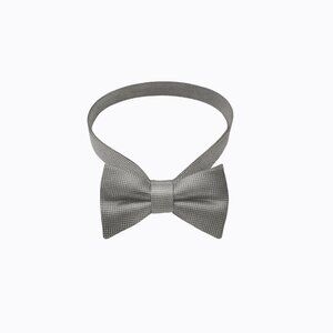 Silver Gray Silk Classic Bow Tie Luxury Classic Formal Evening Gala Black Tie